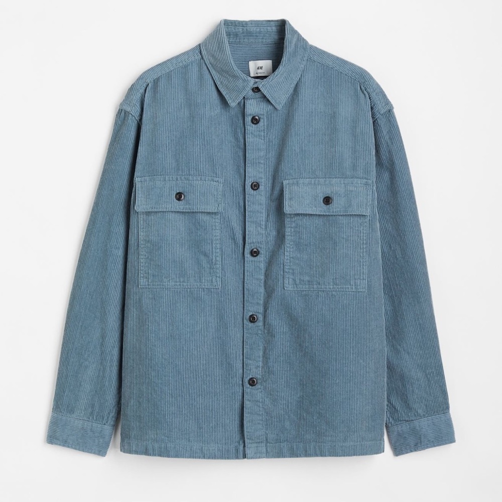 H&M Relaxed Fit Corduroy Shirt - Size XL